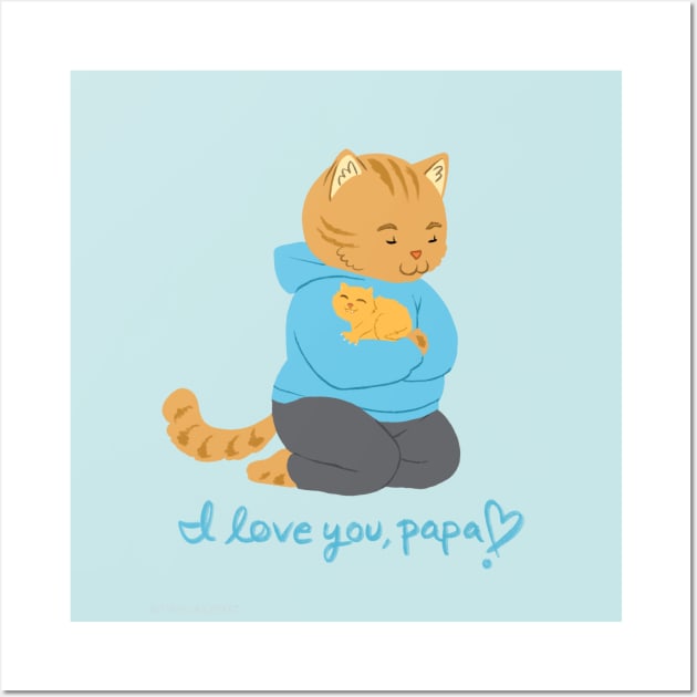 I Love you papa Wall Art by SarahWrightArt